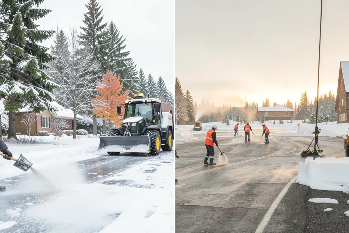 Parking Lot Snow Relocation in Mukilteo, Snohomish County, WA - We designate stacking corners during the pre-season walk