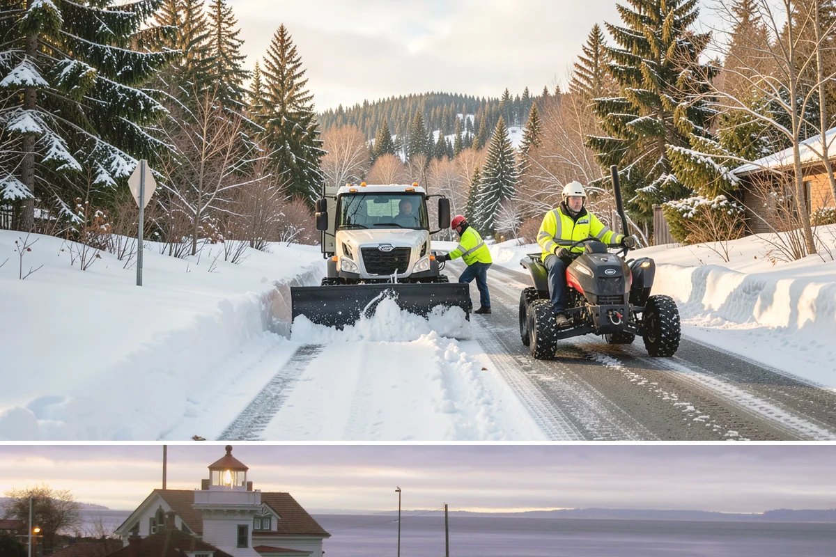 Parking Lot Snow Relocation in Mukilteo, Snohomish County, WA - Relocation runs throughout the snow season whenever storms fill your primary piles.