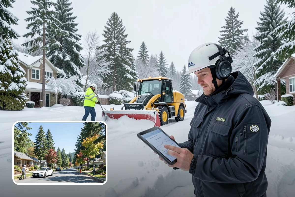 Parking Lot Snow Relocation in Orting, Pierce County, WA - Keeps stalls and aisles open