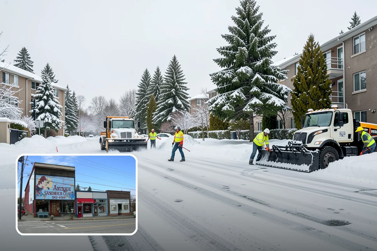 Parking Lot Snow Relocation in Ruston, Pierce County, WA - Keeps stalls and aisles open