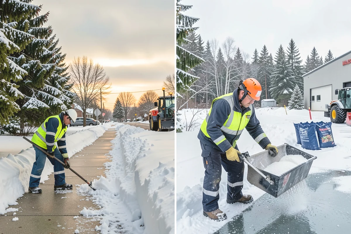 Parking Lot Snow Relocation in Ruston, Pierce County, WA - We designate stacking corners during the pre-season walk