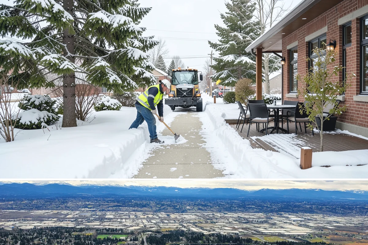 Parking Lot Snow Relocation in SeaTac, King County, WA - Relocation runs throughout the snow season whenever storms fill your primary piles.