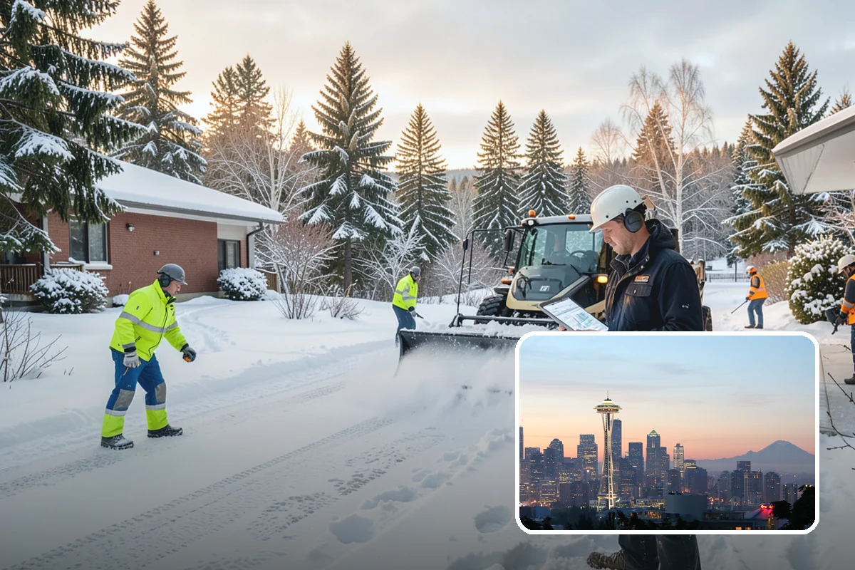 Parking Lot Snow Relocation in Seattle, King County, WA - Keeps stalls and aisles open