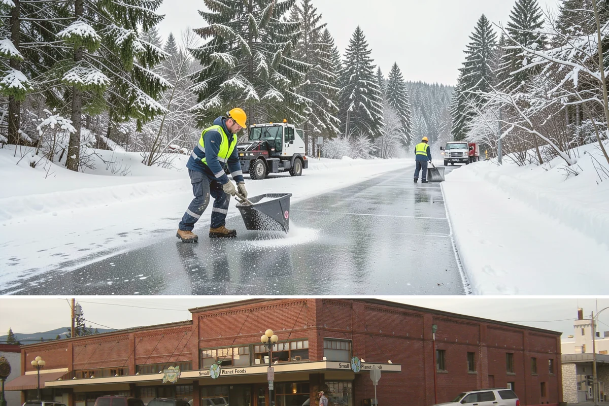 Parking Lot Snow Relocation in Sedro-Woolley, Skagit County, WA - Relocation runs throughout the snow season whenever storms fill your primary piles.