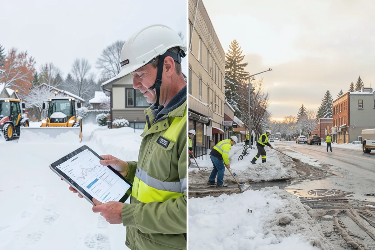 Parking Lot Snow Relocation in Skykomish, King County, WA - We designate stacking corners during the pre-season walk