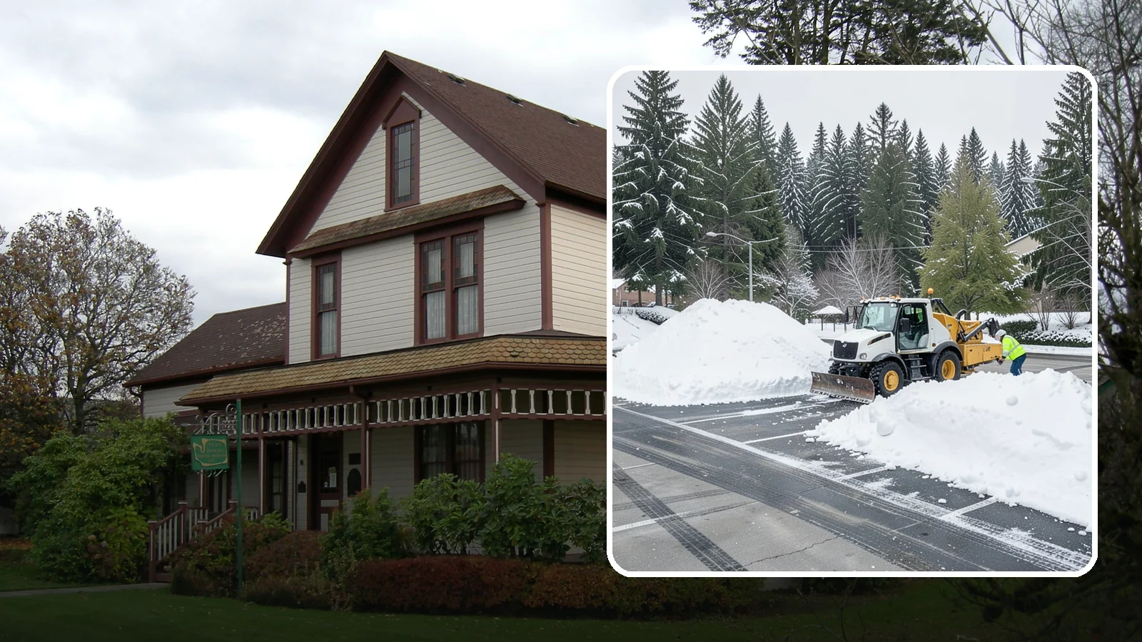 Parking Lot Snow Relocation in Sumner, Pierce County, WA - We reposition plowed snow into out-of-the-way piles so your lot stays open and safe.