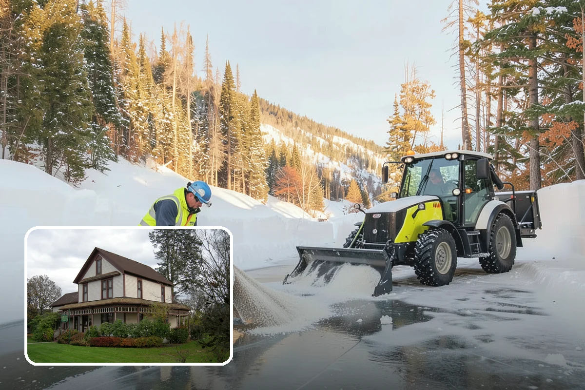 Parking Lot Snow Relocation in Sumner, Pierce County, WA - Keeps stalls and aisles open