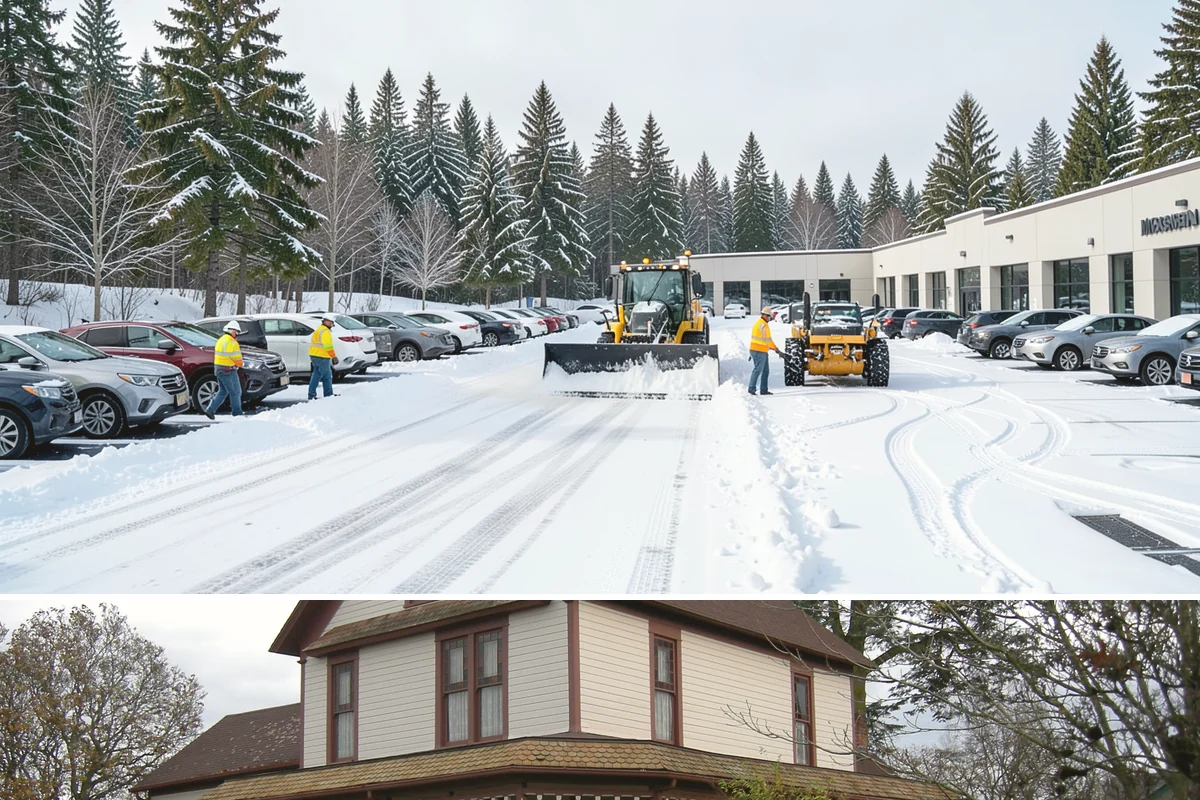 Parking Lot Snow Relocation in Sumner, Pierce County, WA - Relocation runs throughout the snow season whenever storms fill your primary piles.