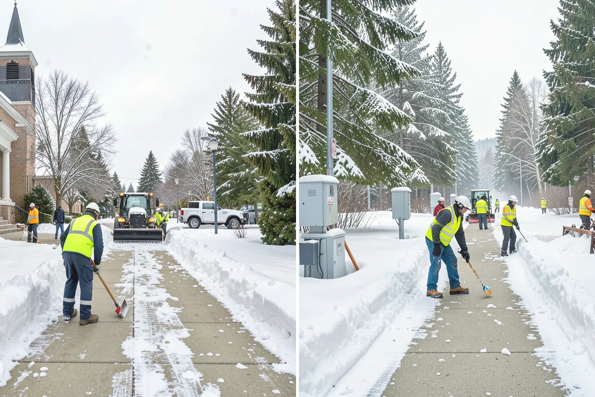 Parking Lot Snow Relocation in Tacoma, Pierce County, WA - We designate stacking corners during the pre-season walk