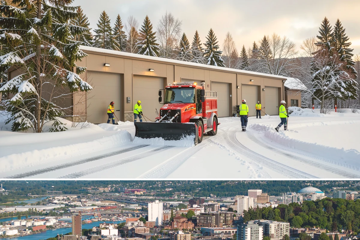 Parking Lot Snow Relocation in Tacoma, Pierce County, WA - Relocation runs throughout the snow season whenever storms fill your primary piles.