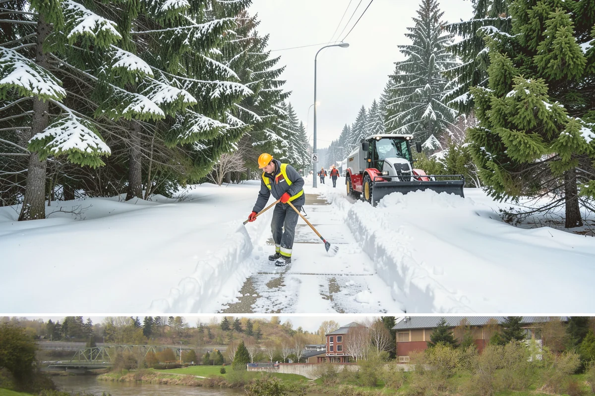 Parking Lot Snow Relocation in Tukwila, King County, WA - Relocation runs throughout the snow season whenever storms fill your primary piles.