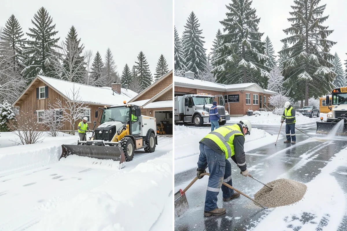 Parking Lot Snow Relocation in University Place, Pierce County, WA - We designate stacking corners during the pre-season walk