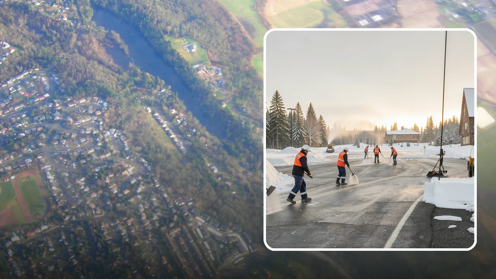 Parking Lot Snow Removal in Algona, King County, WA - We handle the full cycle of clearing, treating, and hauling snow from commercial lots across Western Washington.