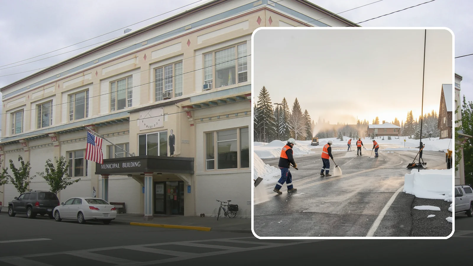 Parking Lot Snow Removal in Anacortes, Skagit County, WA - We handle the full cycle of clearing, treating, and hauling snow from commercial lots across Western Washington.