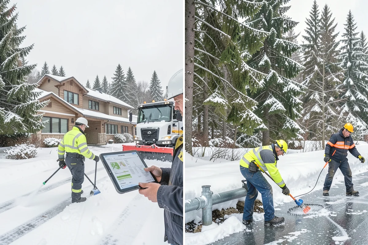 Parking Lot Snow Removal in Anacortes, Skagit County, WA - We assess lot layout and problem areas before the season