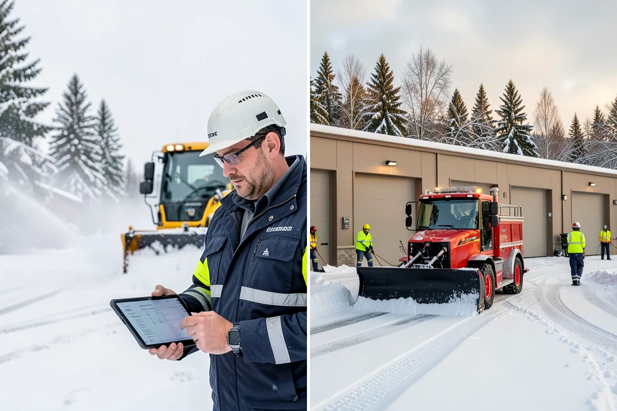 Parking Lot Snow Removal in Arlington, Snohomish County, WA - We assess lot layout and problem areas before the season