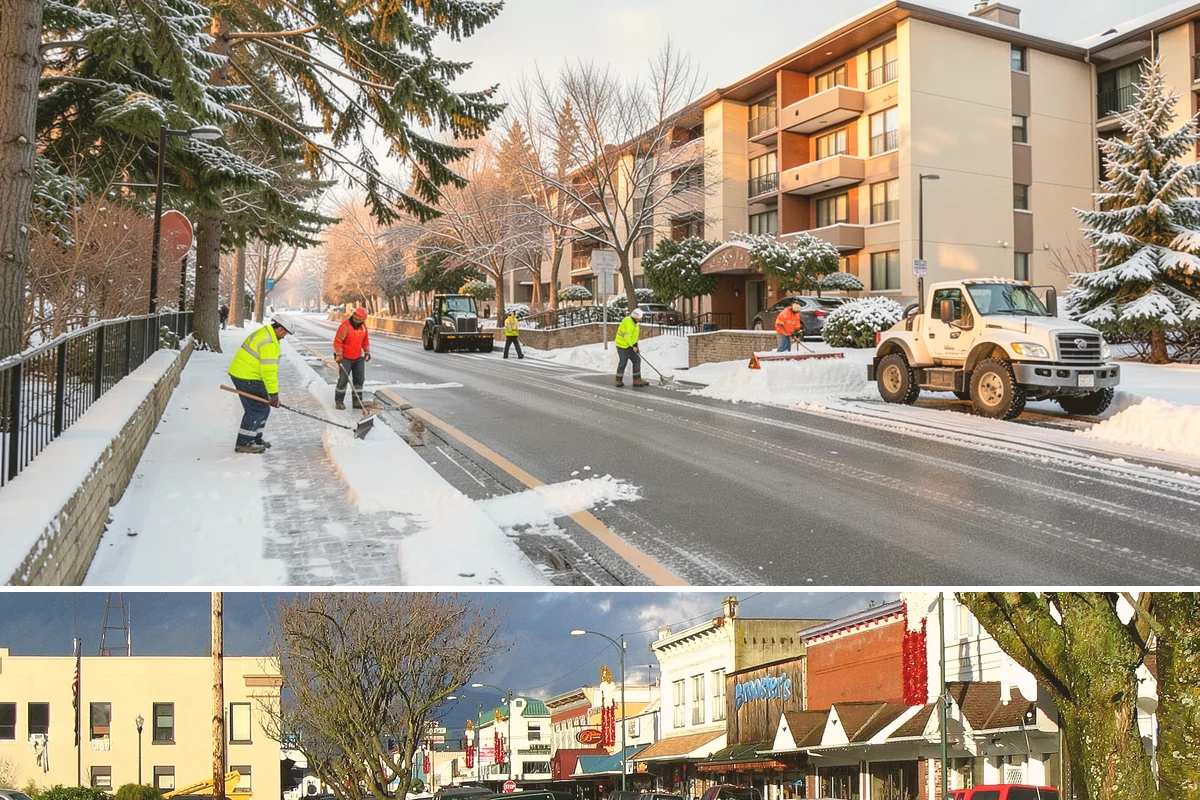 Parking Lot Snow Removal in Arlington, Snohomish County, WA - Schedule coverage from late fall through early spring when convergence-zone snow can hit the lowlands.