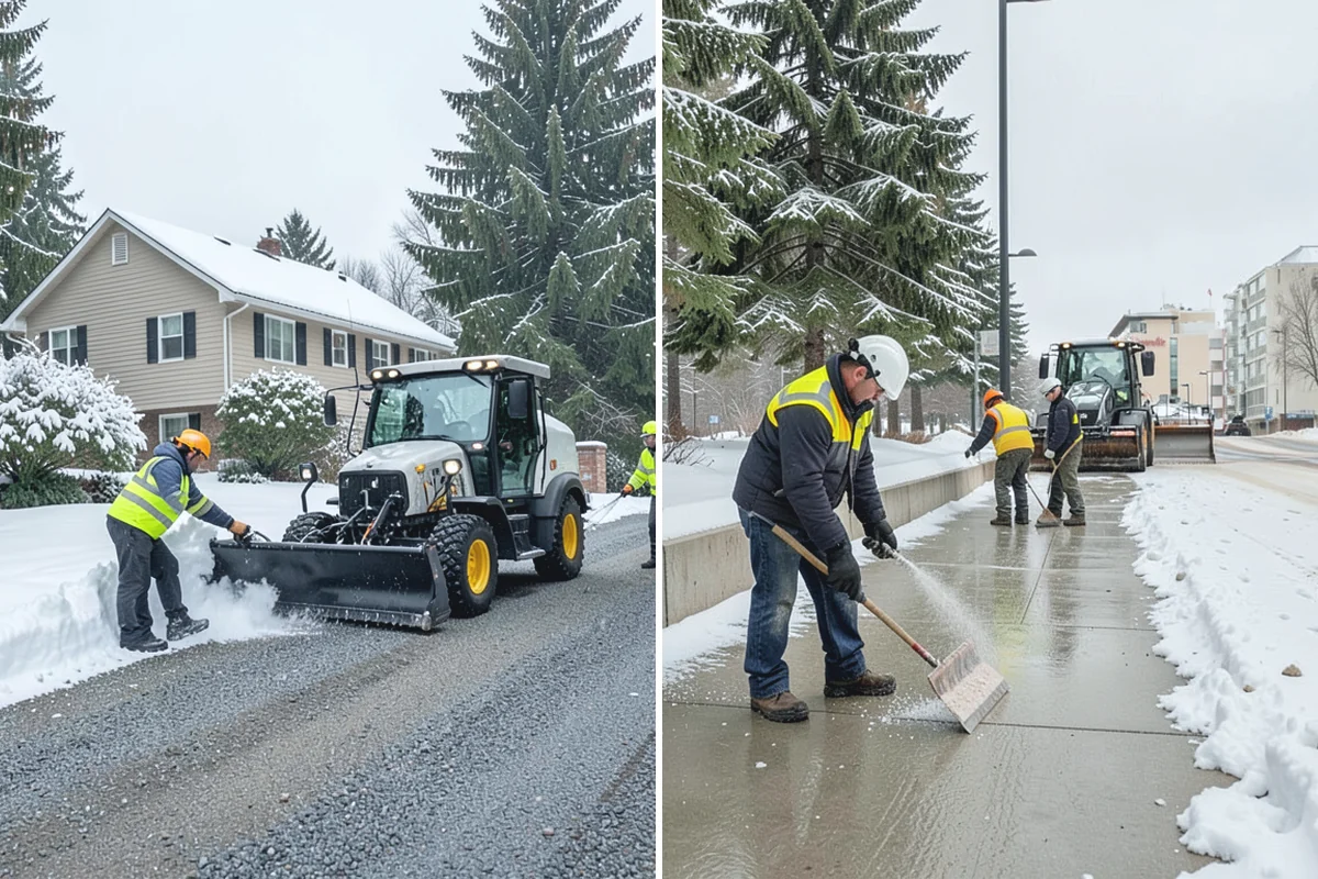 Parking Lot Snow Removal in Auburn, King County, WA - We assess lot layout and problem areas before the season