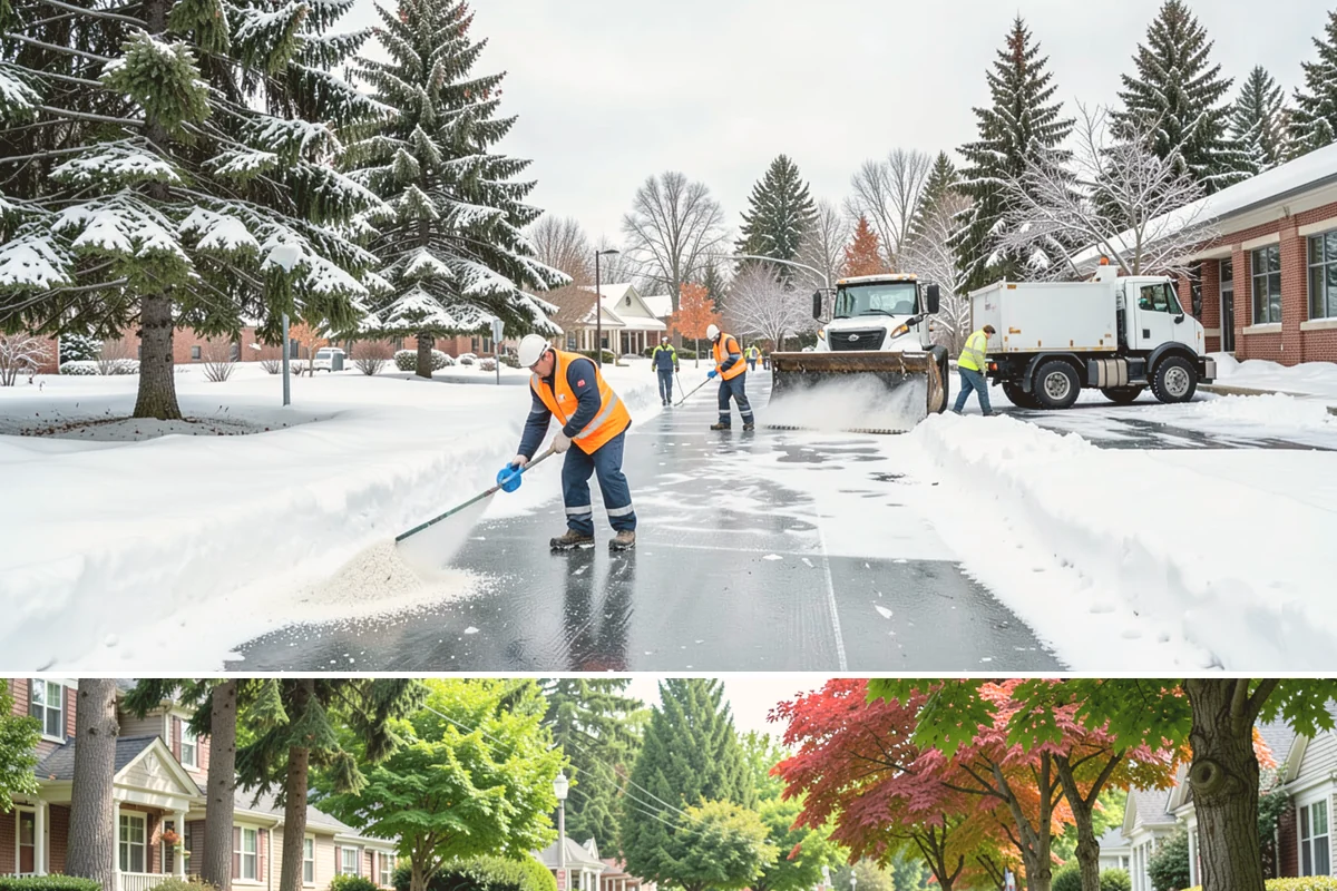 Parking Lot Snow Removal in Beaux Arts Village, King County, WA - Schedule coverage from late fall through early spring when convergence-zone snow can hit the lowlands.