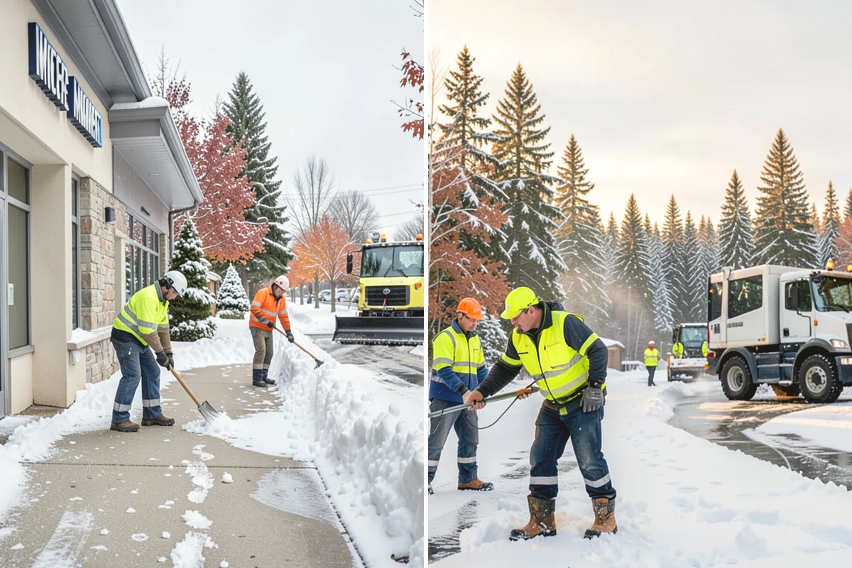 Parking Lot Snow Removal in Black Diamond, King County, WA - We assess lot layout and problem areas before the season