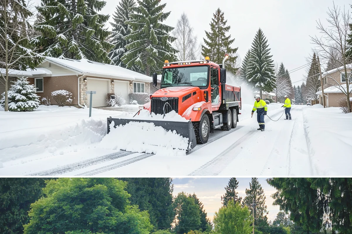 Parking Lot Snow Removal in Bonney Lake, Pierce County, WA - Schedule coverage from late fall through early spring when convergence-zone snow can hit the lowlands.