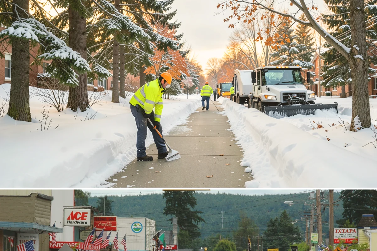 Parking Lot Snow Removal in Carnation, King County, WA - Schedule coverage from late fall through early spring when convergence-zone snow can hit the lowlands.
