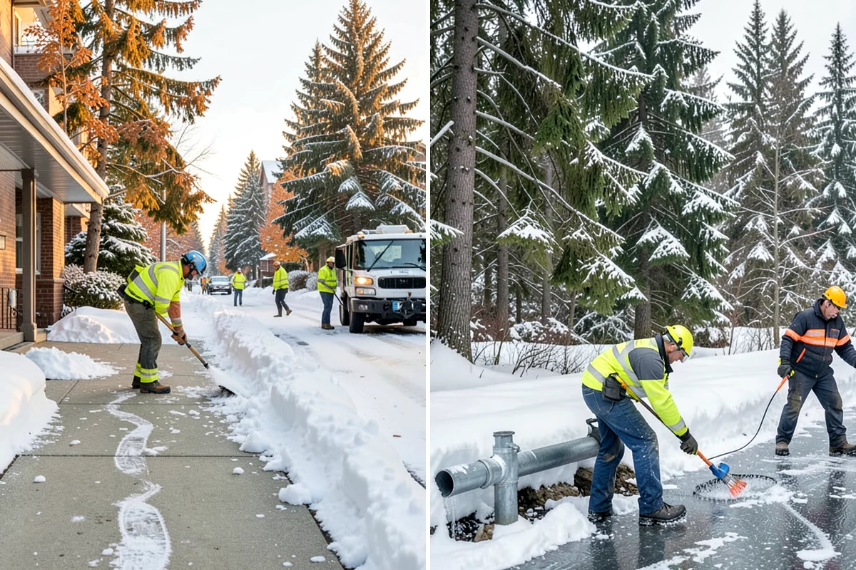 Parking Lot Snow Removal in Clyde Hill, King County, WA - We assess lot layout and problem areas before the season