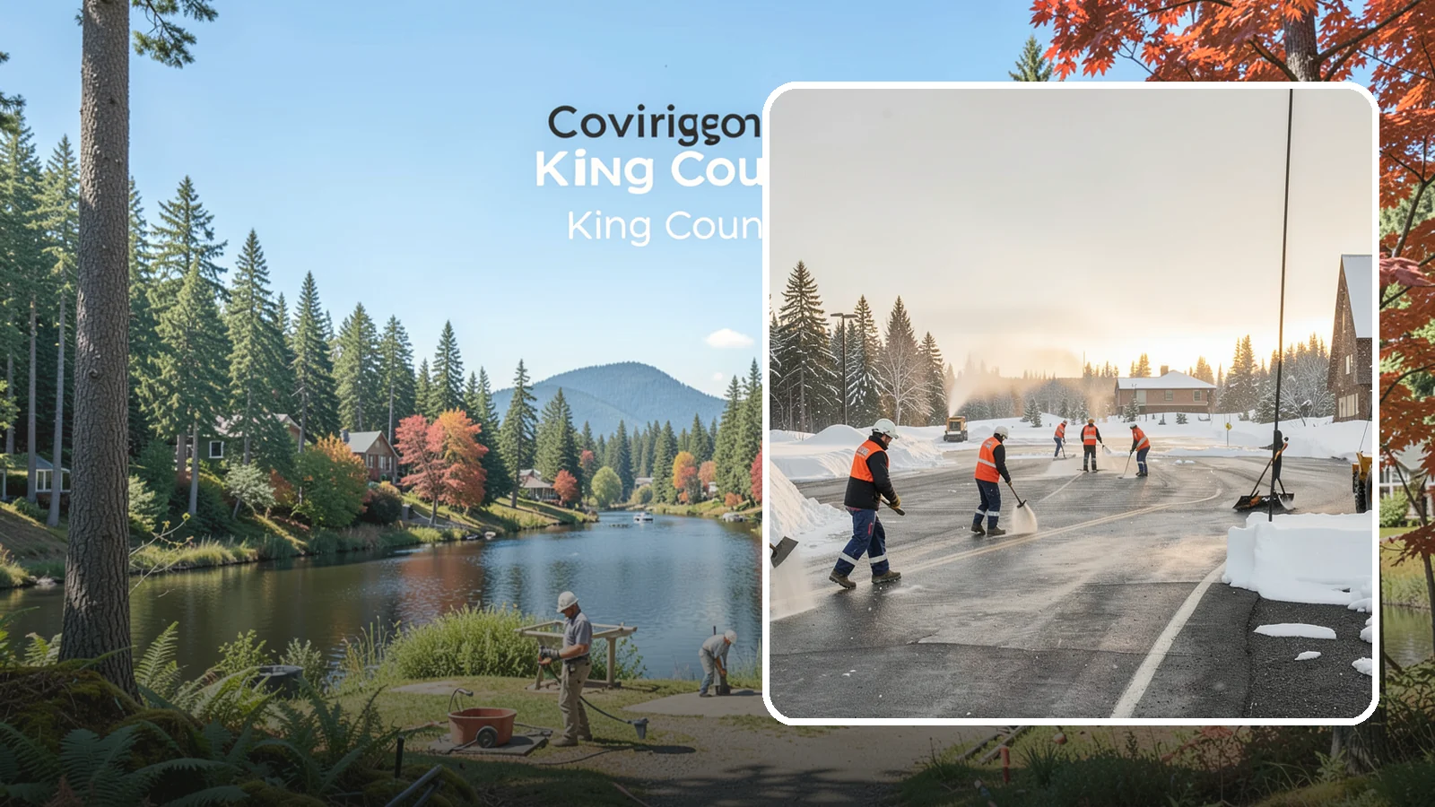 Parking Lot Snow Removal in Covington, King County, WA - We handle the full cycle of clearing, treating, and hauling snow from commercial lots across Western Washington.