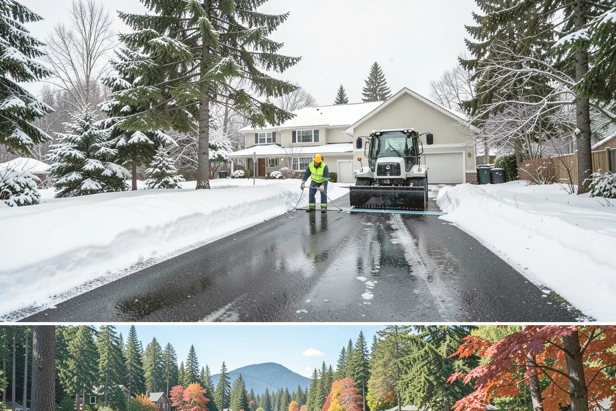 Parking Lot Snow Removal in Covington, King County, WA - Schedule coverage from late fall through early spring when convergence-zone snow can hit the lowlands.