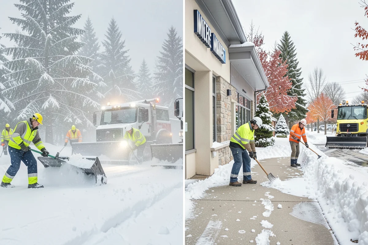 Parking Lot Snow Removal in Duvall, King County, WA - We assess lot layout and problem areas before the season