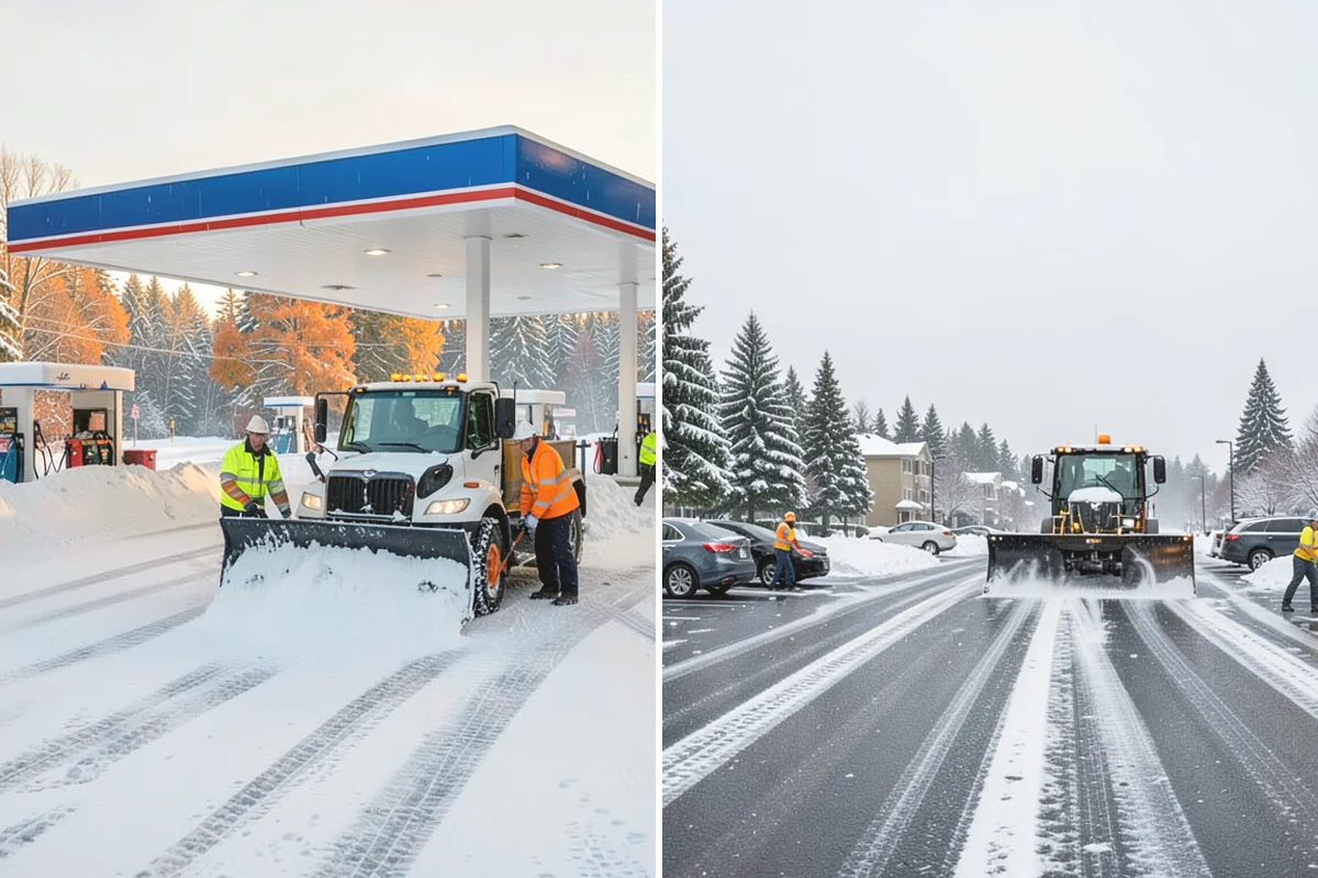 Parking Lot Snow Removal in Edgewood, Pierce County, WA - We assess lot layout and problem areas before the season
