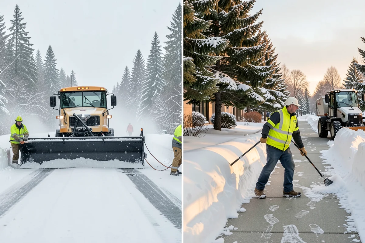 Parking Lot Snow Removal in Everett, Snohomish County, WA - We assess lot layout and problem areas before the season