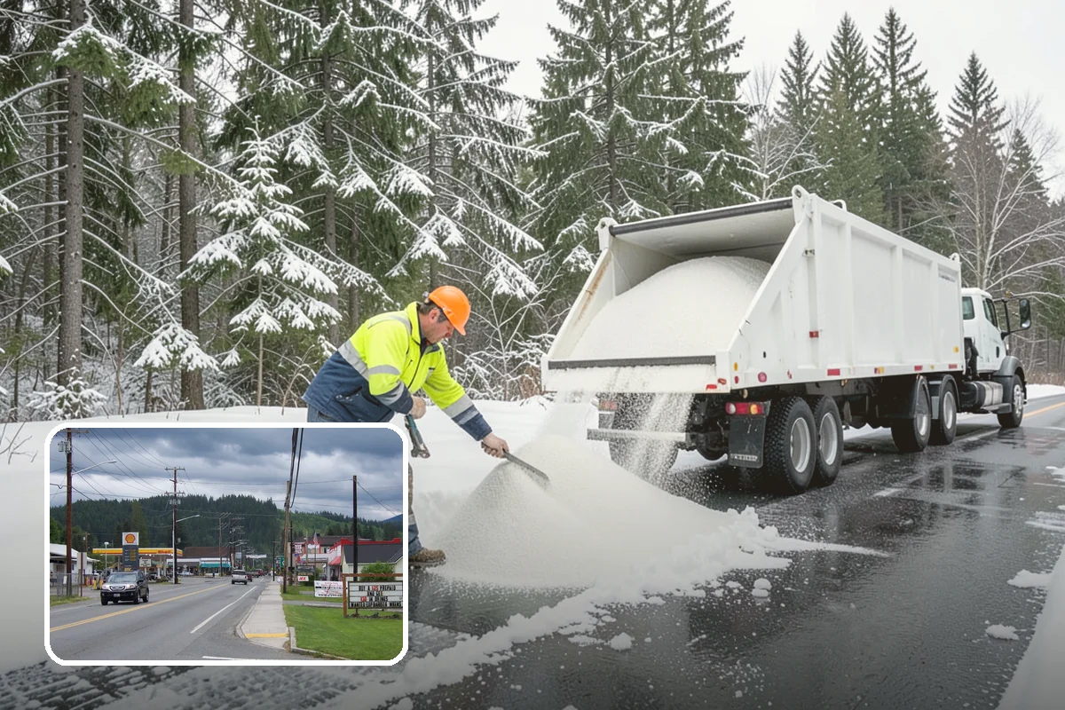 Parking Lot Snow Removal in Granite Falls, Snohomish County, WA - Complete surface coverage including tight corners