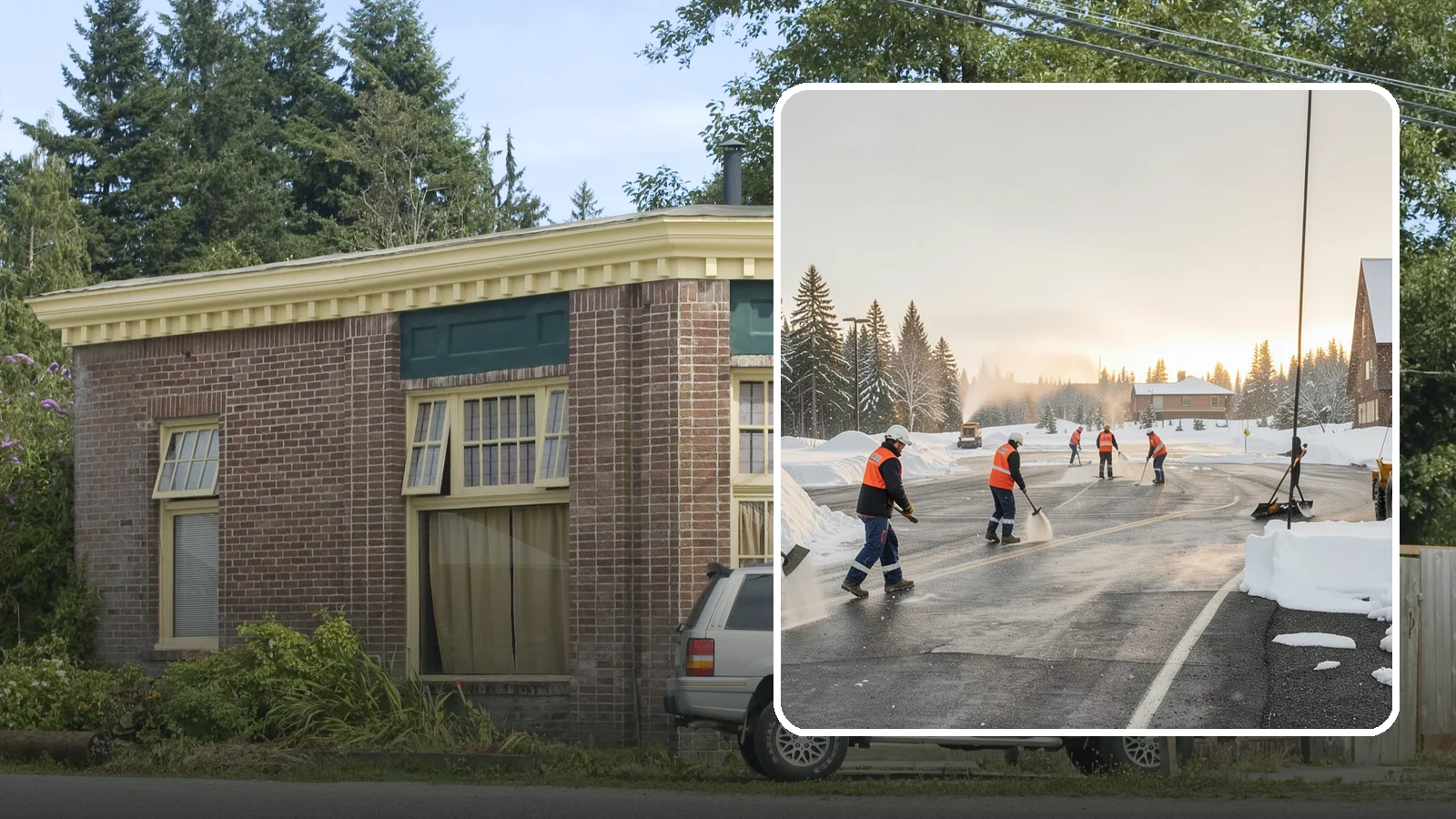 Parking Lot Snow Removal in Hamilton, Skagit County, WA - We handle the full cycle of clearing, treating, and hauling snow from commercial lots across Western Washington.