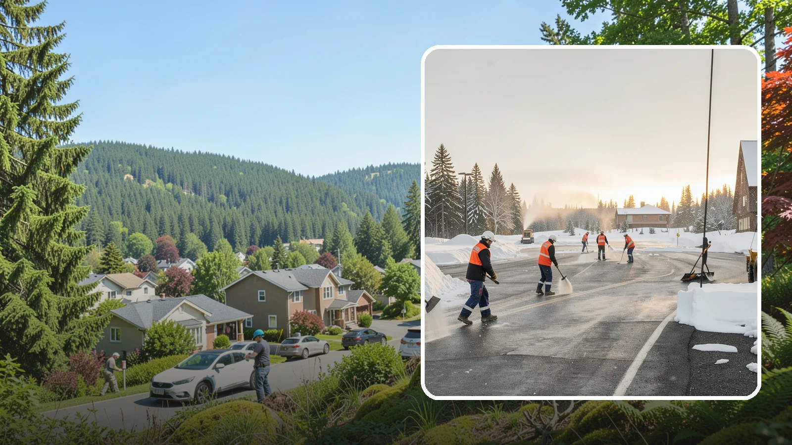 Parking Lot Snow Removal in Index, Snohomish County, WA - We handle the full cycle of clearing, treating, and hauling snow from commercial lots across Western Washington.