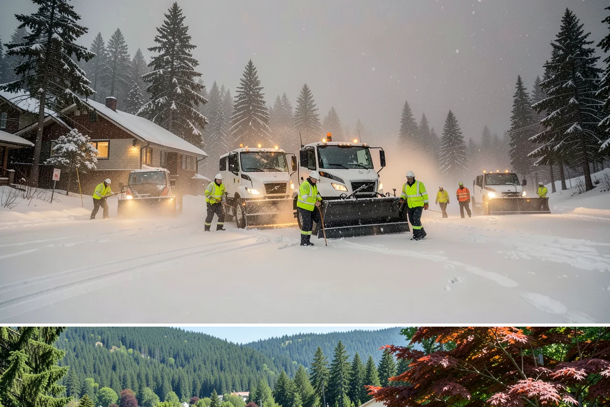 Parking Lot Snow Removal in Index, Snohomish County, WA - Schedule coverage from late fall through early spring when convergence-zone snow can hit the lowlands.