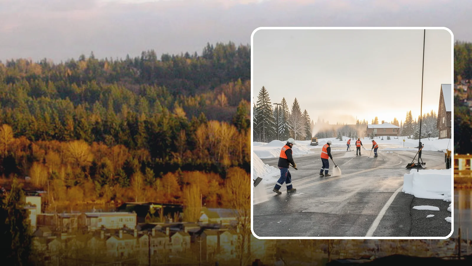 Parking Lot Snow Removal in Kenmore, King County, WA - We handle the full cycle of clearing, treating, and hauling snow from commercial lots across Western Washington.