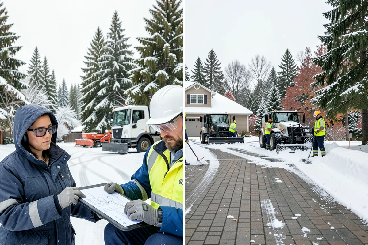 Parking Lot Snow Removal in Kenmore, King County, WA - We assess lot layout and problem areas before the season