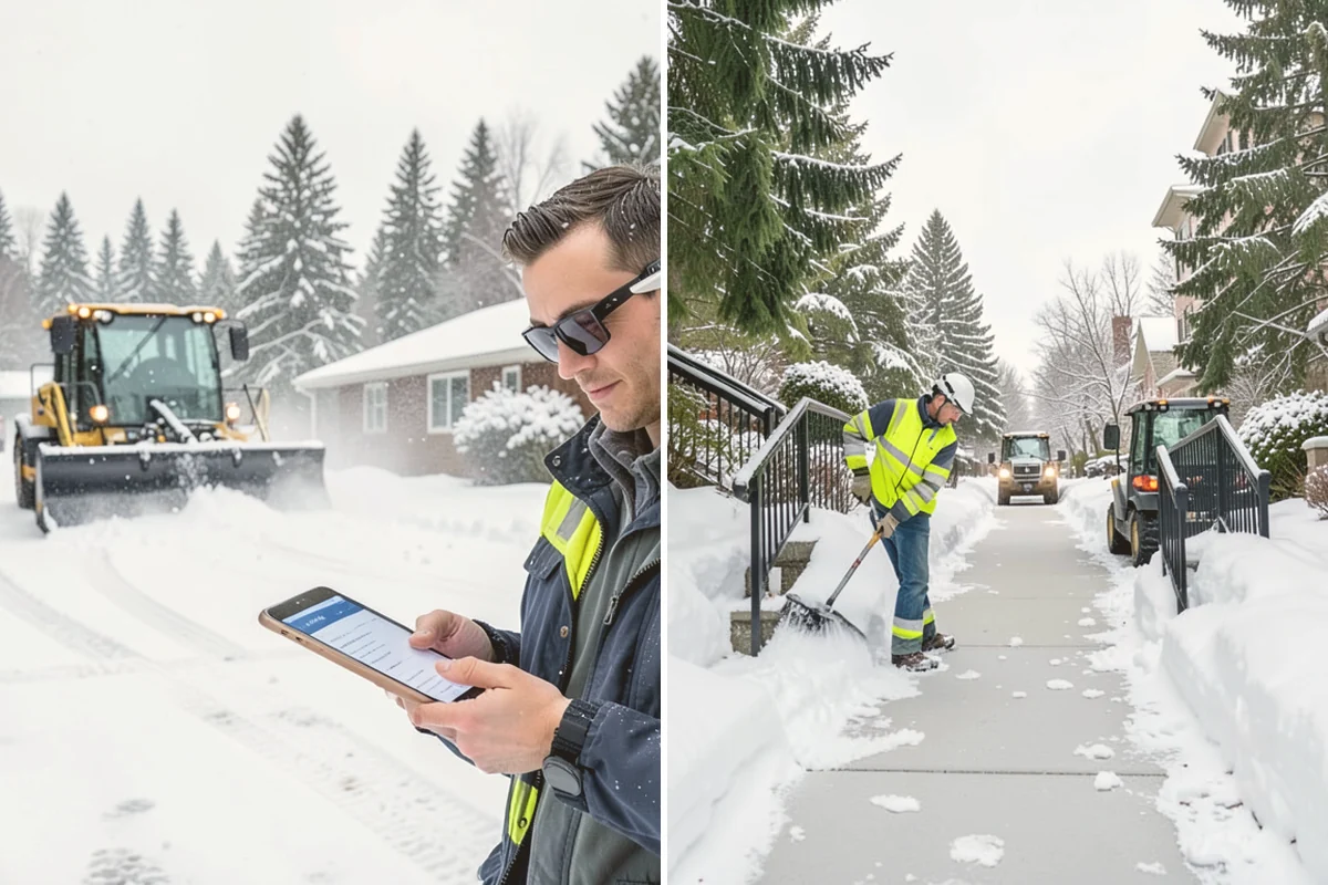 Parking Lot Snow Removal in Kirkland, King County, WA - We assess lot layout and problem areas before the season