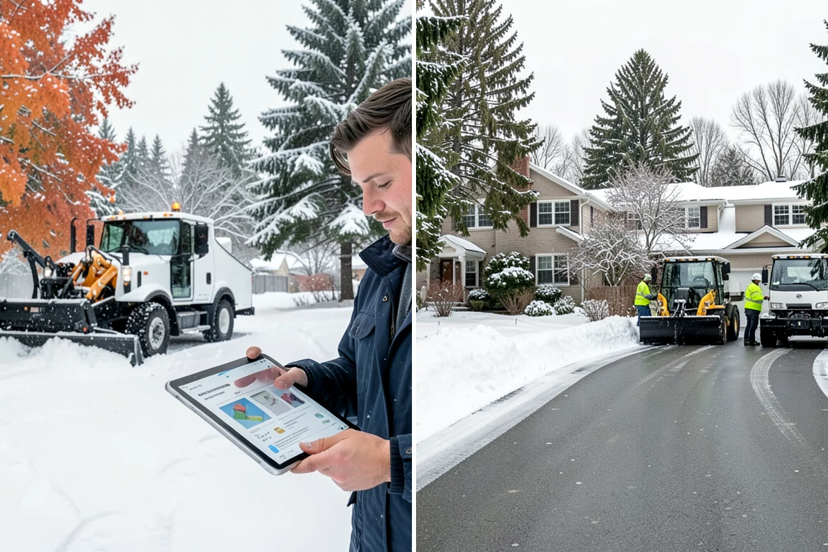 Parking Lot Snow Removal in Lake Forest Park, King County, WA - We assess lot layout and problem areas before the season