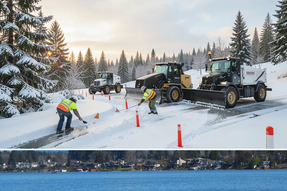 Parking Lot Snow Removal in Lake Stevens, Snohomish County, WA - Schedule coverage from late fall through early spring when convergence-zone snow can hit the lowlands.