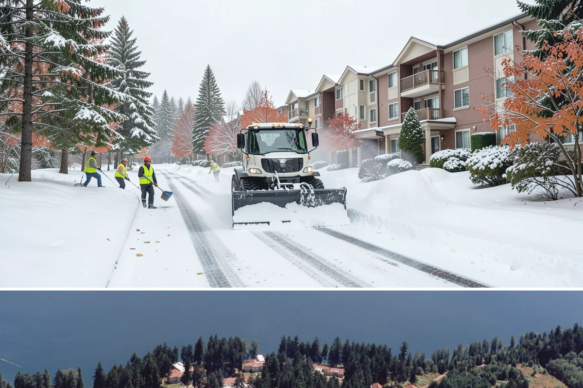Parking Lot Snow Removal in Lakewood, Pierce County, WA - Schedule coverage from late fall through early spring when convergence-zone snow can hit the lowlands.