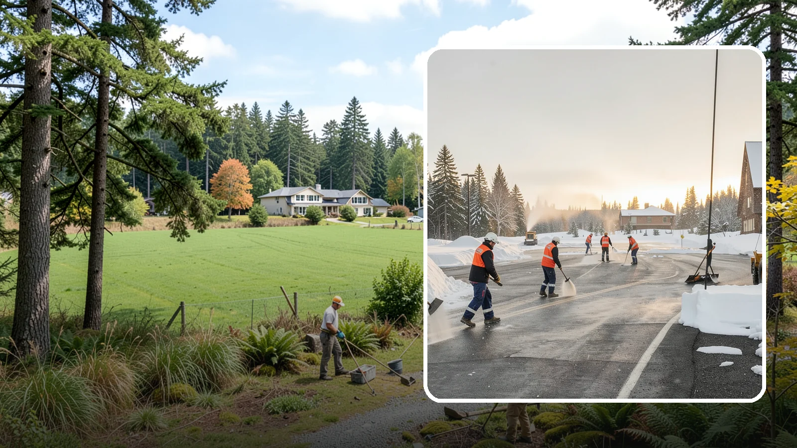 Parking Lot Snow Removal in Lyman, Skagit County, WA - We handle the full cycle of clearing, treating, and hauling snow from commercial lots across Western Washington.