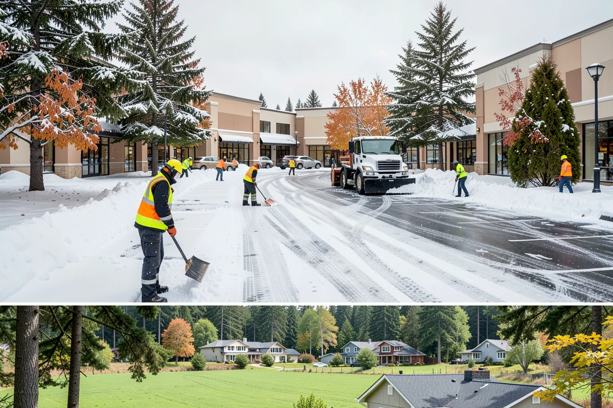 Parking Lot Snow Removal in Lyman, Skagit County, WA - Schedule coverage from late fall through early spring when convergence-zone snow can hit the lowlands.