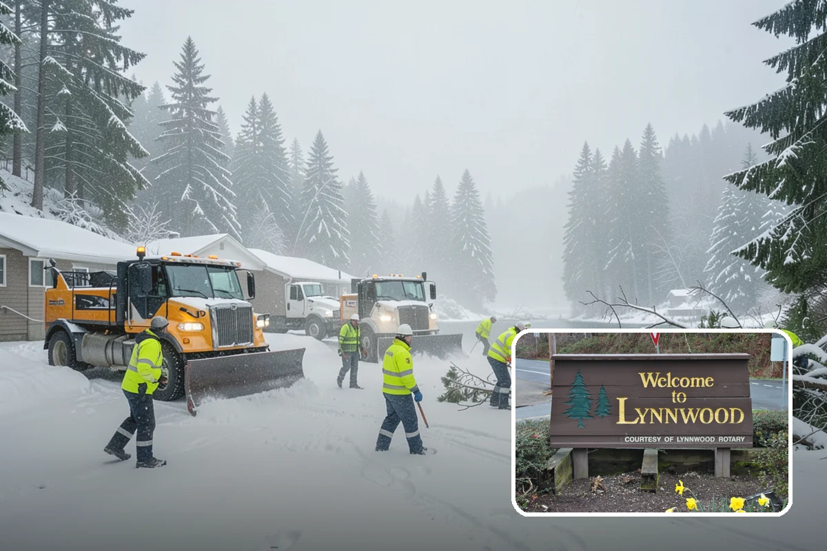 Parking Lot Snow Removal in Lynnwood, Snohomish County, WA - Complete surface coverage including tight corners