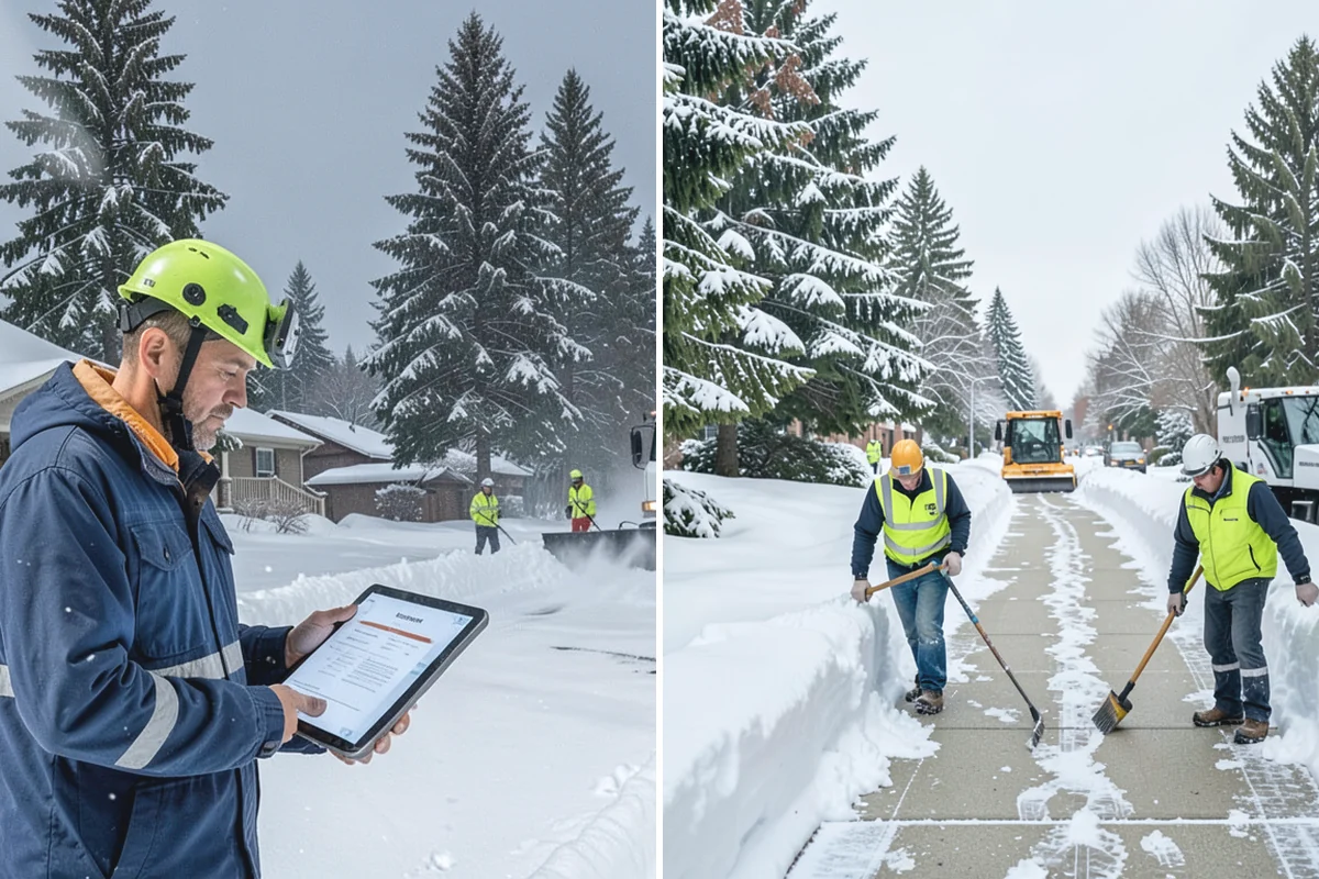 Parking Lot Snow Removal in Marysville, Snohomish County, WA - We assess lot layout and problem areas before the season