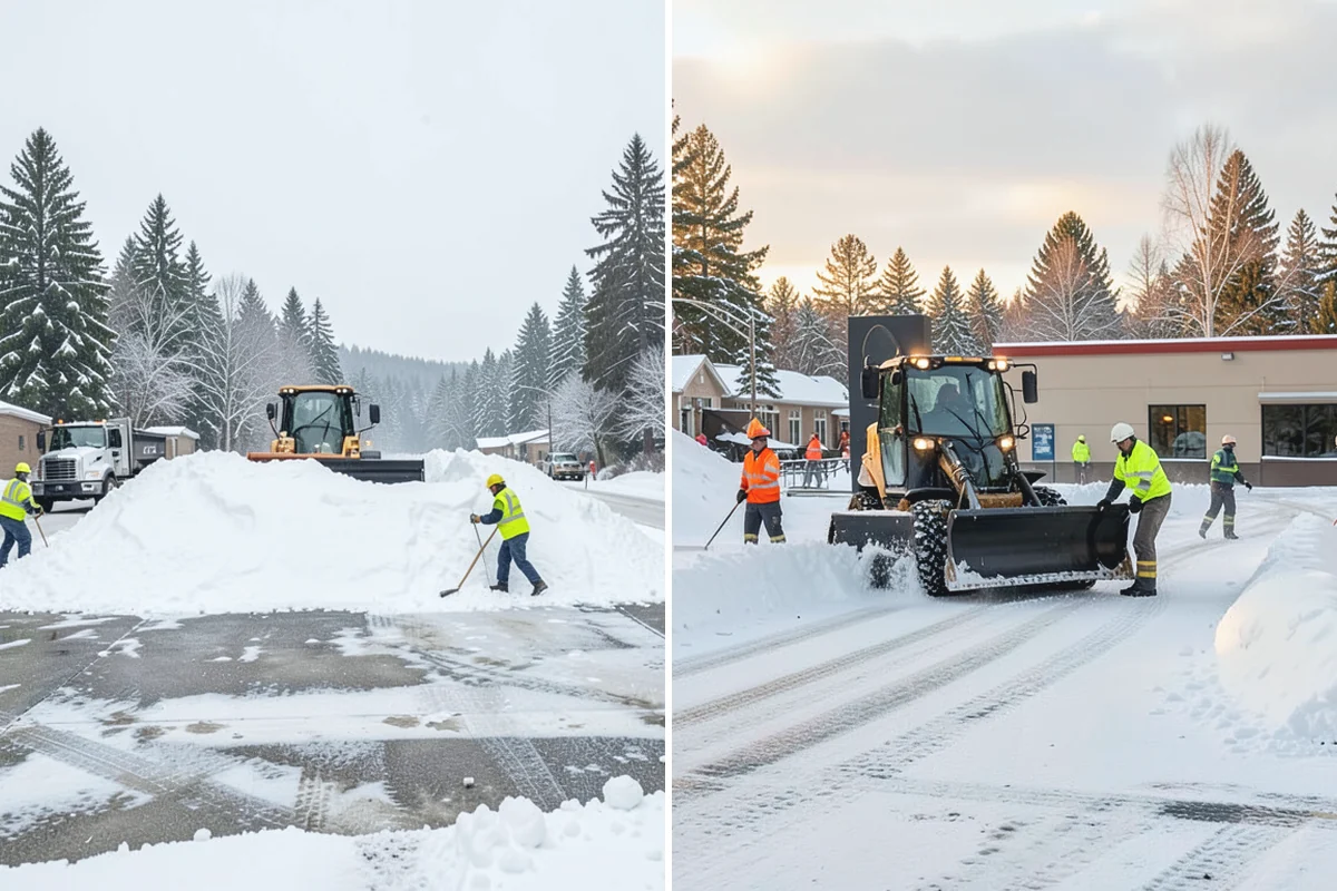 Parking Lot Snow Removal in Medina, King County, WA - We assess lot layout and problem areas before the season