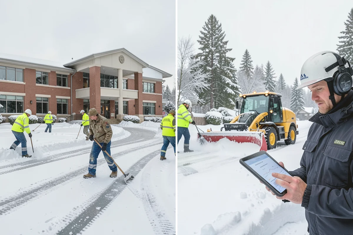 Parking Lot Snow Removal in Mercer Island, King County, WA - We assess lot layout and problem areas before the season