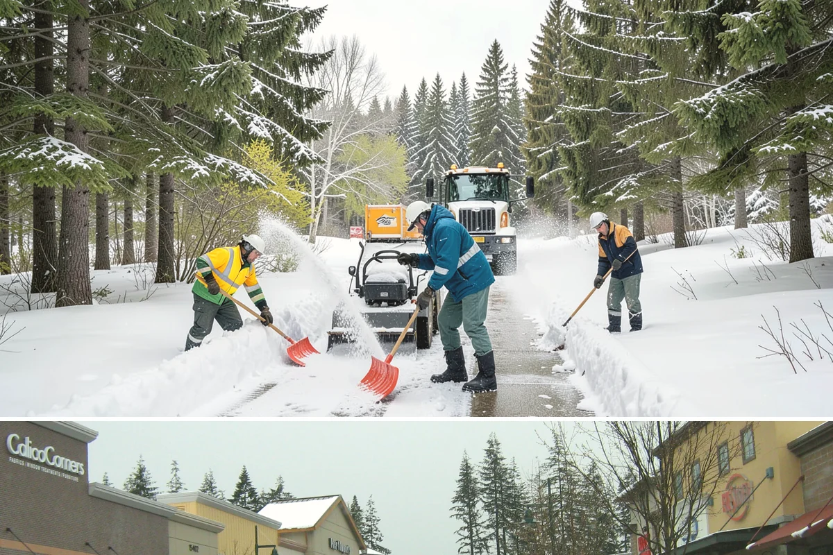 Parking Lot Snow Removal in Mill Creek, Snohomish County, WA - Schedule coverage from late fall through early spring when convergence-zone snow can hit the lowlands.