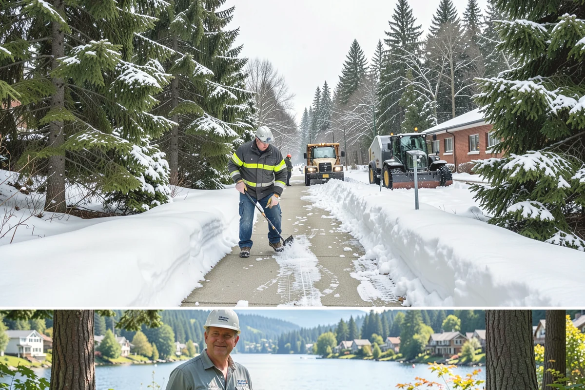 Parking Lot Snow Removal in Milton, King County, WA - Schedule coverage from late fall through early spring when convergence-zone snow can hit the lowlands.